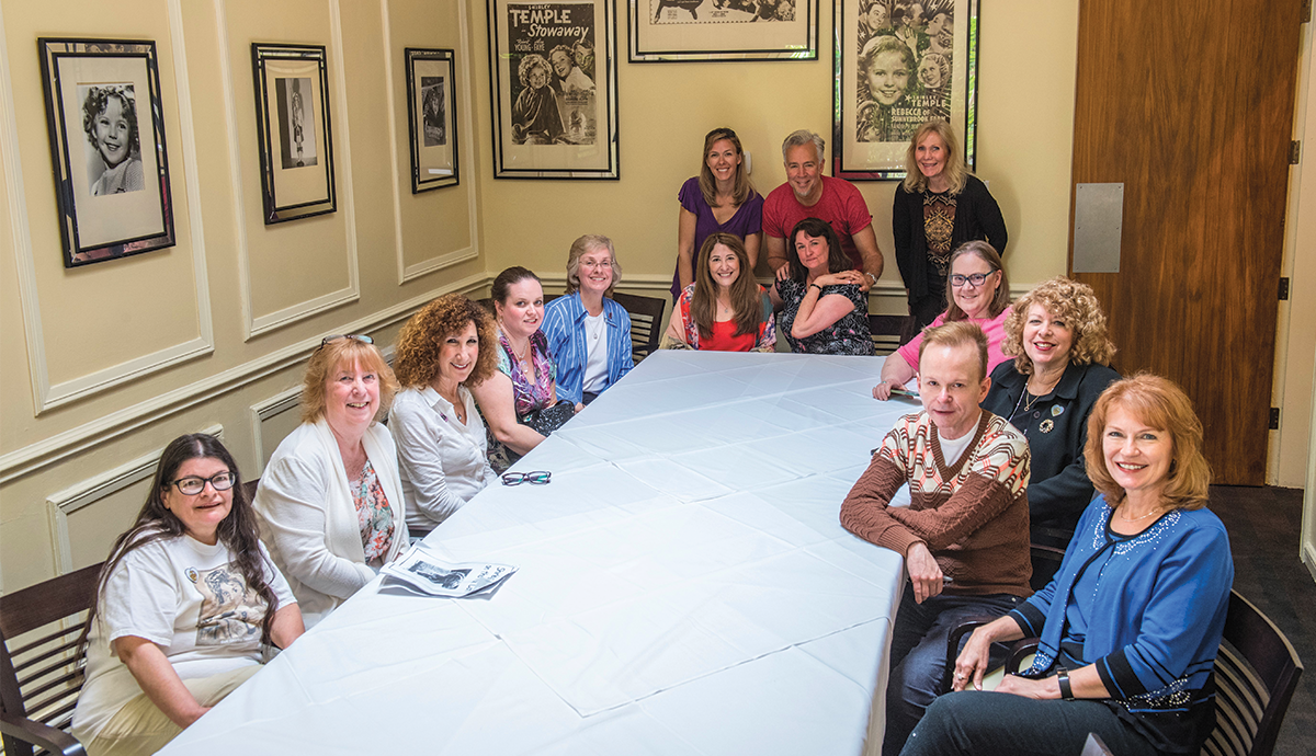 Members of Shirley's Army in the Shirley Temple Private Dining Room at 20th Century Fox Studios, April 2018.