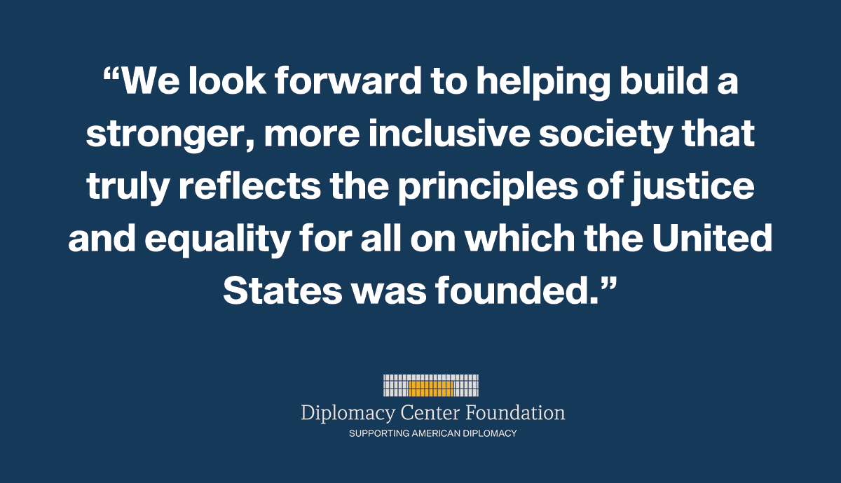 Excerpt from 06/01 Statement: We look forward to helping build a stronger, more inclusive society that truly reflects the principles of justice and equality for all on which the United States was founded.